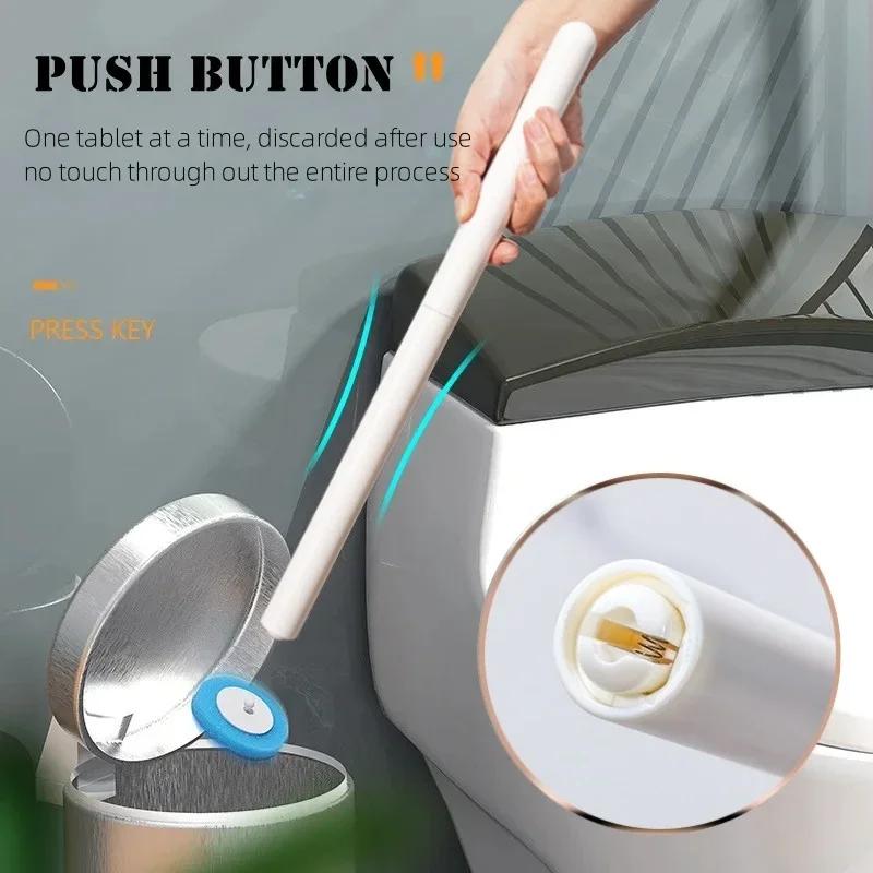 Brosse de toilette jetable, nettoyeur de toilettes mural, outil de nettoyage de tête de remplacement