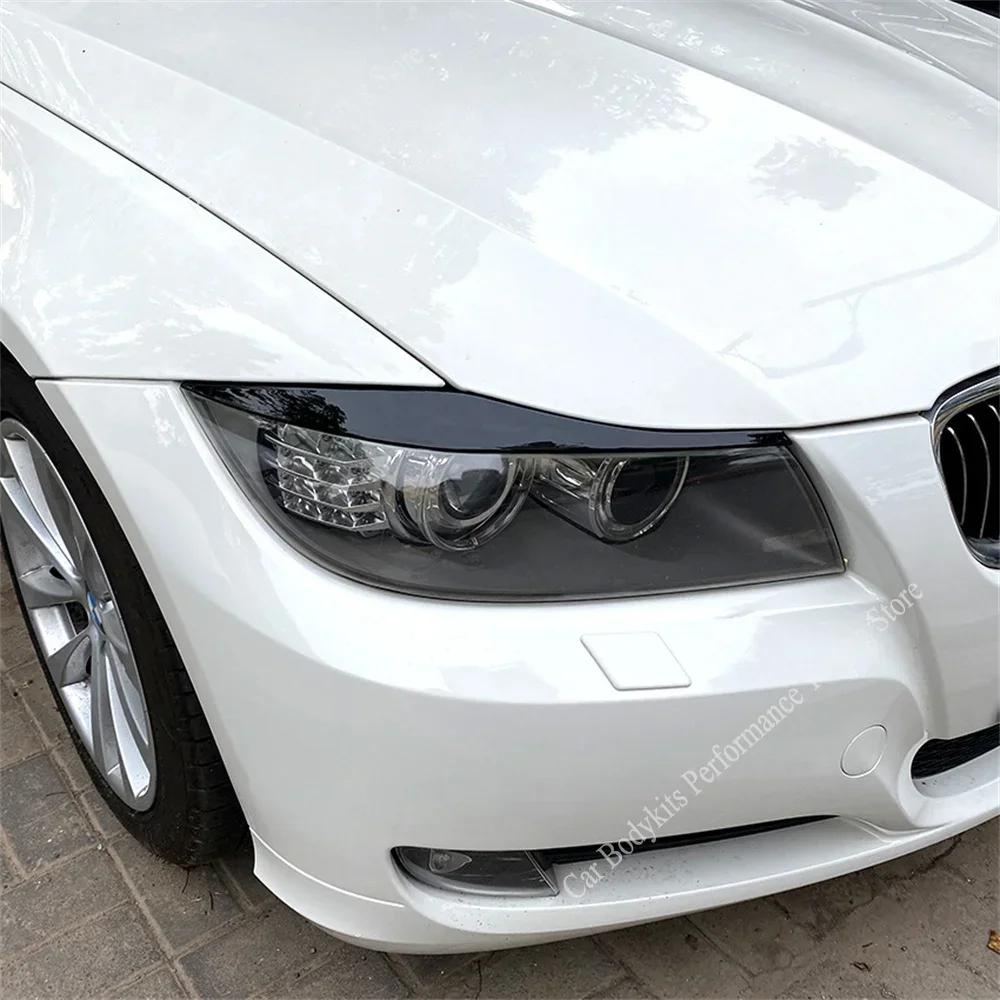 2 pièces ABS brillant phare mauvais sourcils paupières pour BMW E90 E91 série 3 318i 320i 320d 325i 