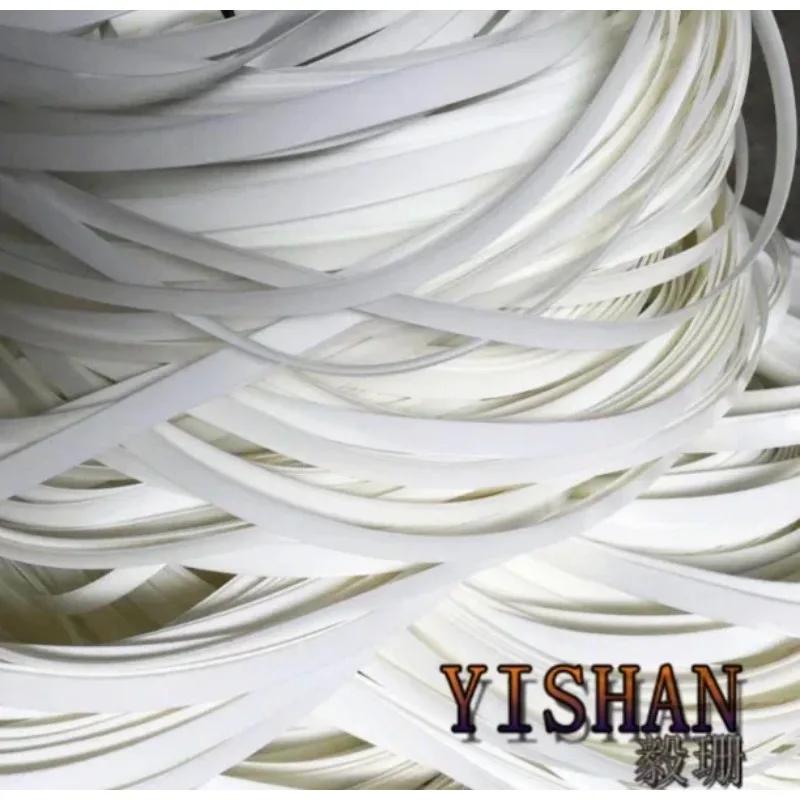 70 mètres (500g) largeur: 8mm blanc dégradé plat synthétique rotin matériel de tissage en plastique 