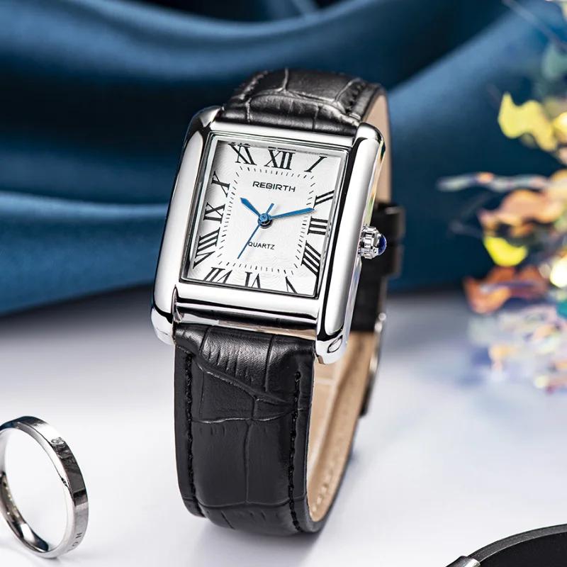 Rebirth 002 – montre-bracelet analogique pour femmes d'affaires, Mini Design léger, cadran rectangul