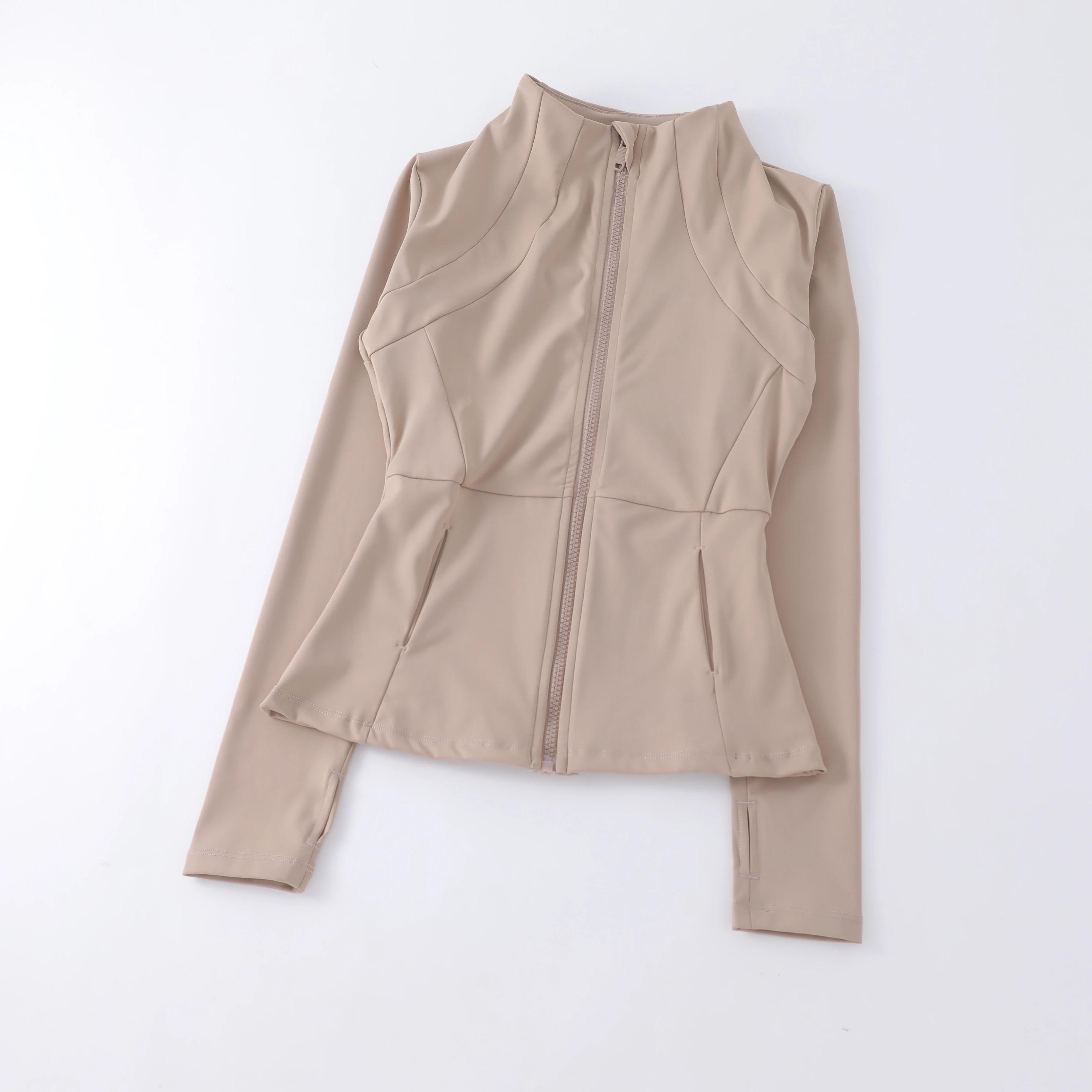 Vêtements de Yoga coupe-vent pour femmes, vêtements de sport, sweat-shirt à manches longues, vestes 