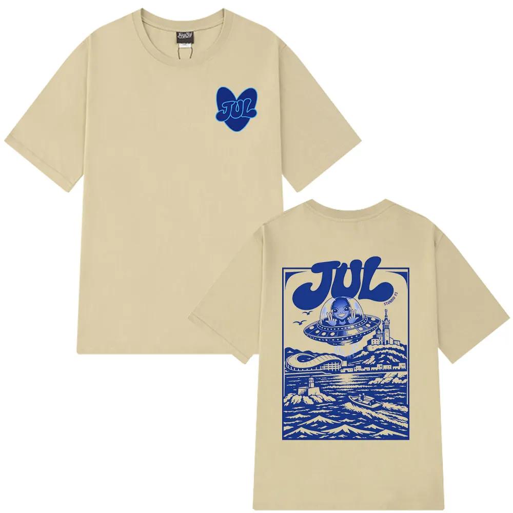T-shirt graphique Rapper Jul pour hommes et femmes, vêtements de mode Hip Hop, T-shirt décontracté e