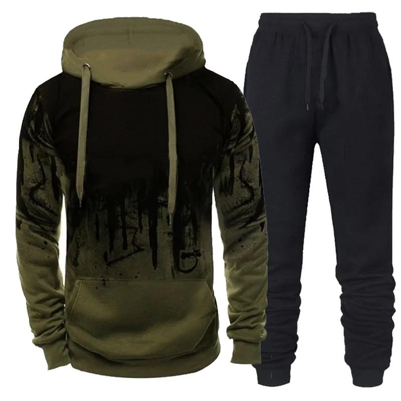 Survêtements à capuche et pantalon CamSolomon pour hommes, vêtements de sport tendance, olympiques d