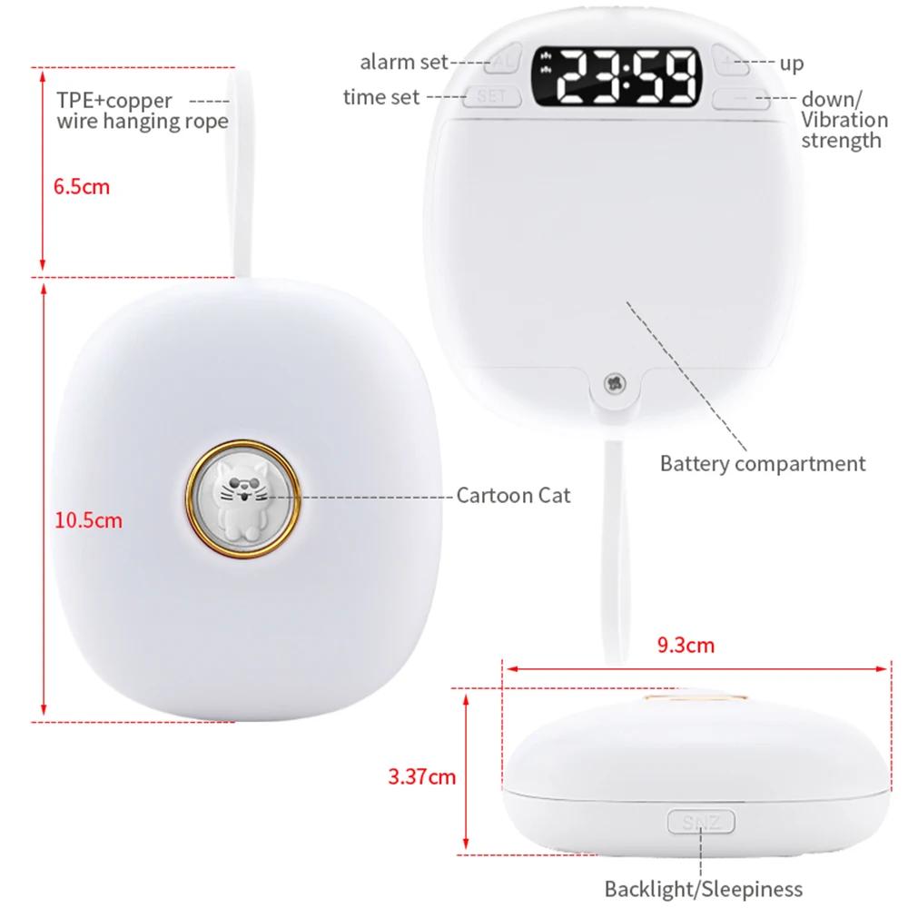 TS-BC670 Réveil Silencieux Vibration Réveil Étudiants Réveil Bain Réveil Artefact Créatif Mignon Ani