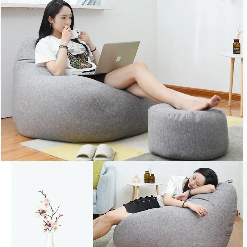 Grand pouf paresseux siège chaise housse de canapé canapé doux moelleux respirant adulte enfant Tata