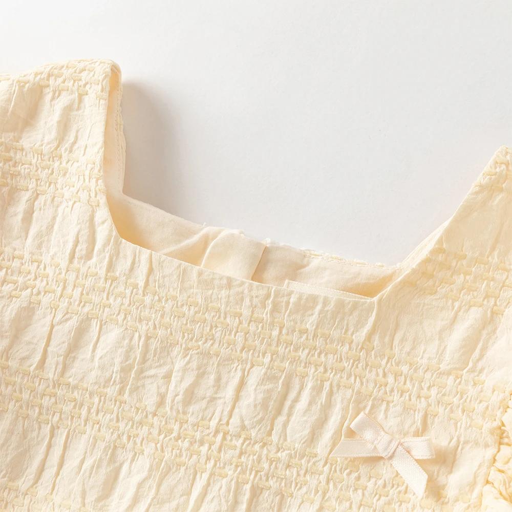 Robes de princesse d'été pour filles Dave Bella, 7-13 ans, robe de fête à manches courtes pour enfan