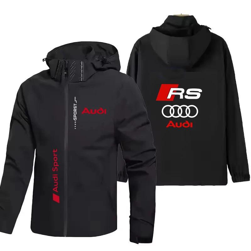 Veste AUDI pour Homme, Imperméable et Coupe-Vent, pour le Printemps et l'Automne, Vêtement de Sport 