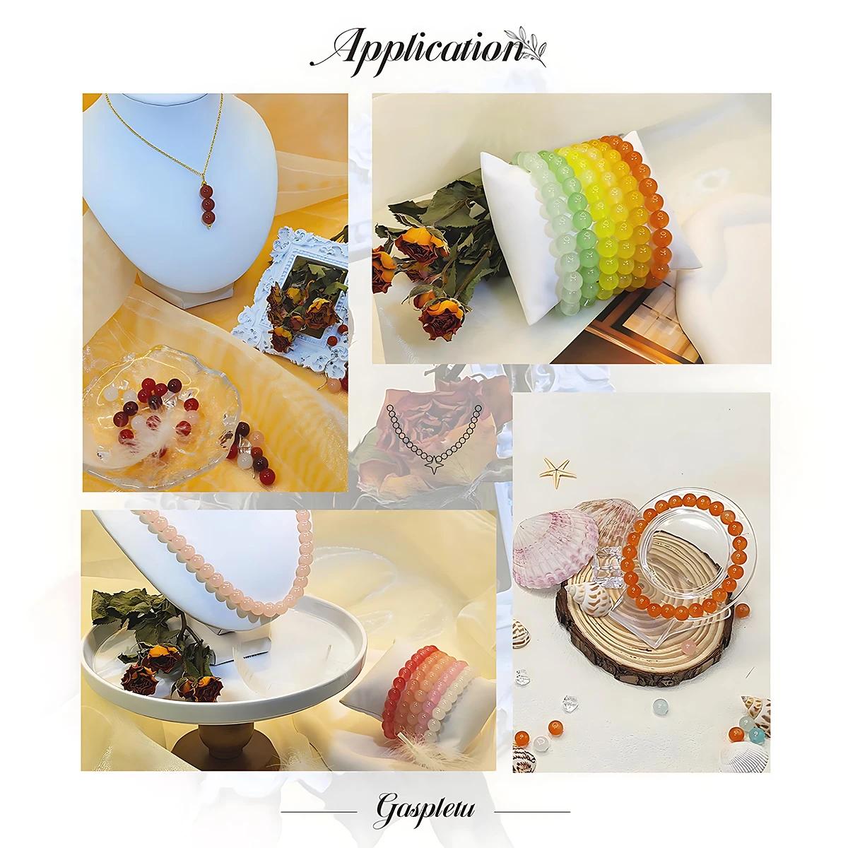 Kit de fabrication de bracelets en perles de cristal, 24 couleurs, 8mm, 360/480/720 pièces, perles r