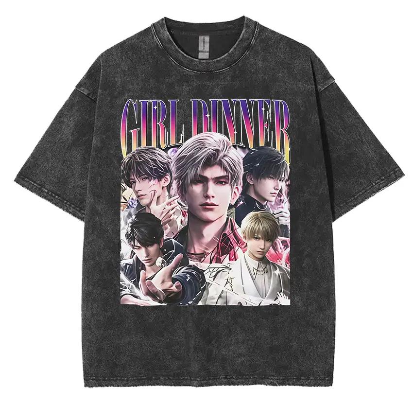 Drôle fille dîner Caleb graphique T-Shirt amour et espace profond nouveauté coton t-shirts mode haut