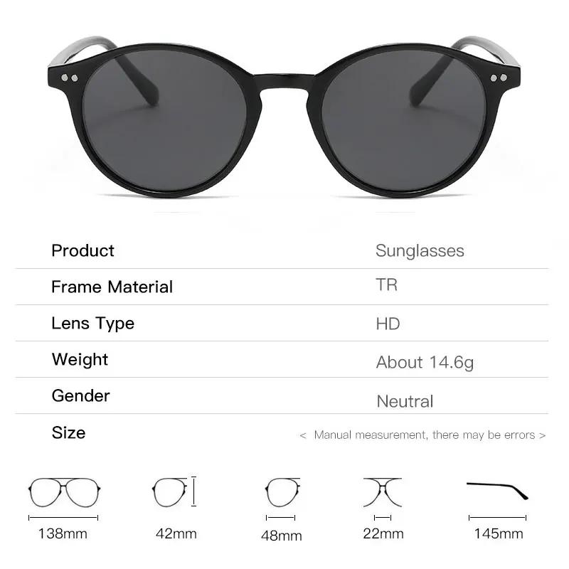 Lunettes de soleil polarisées rondes rétro pour hommes et femmes, monture léopard classique, mode no