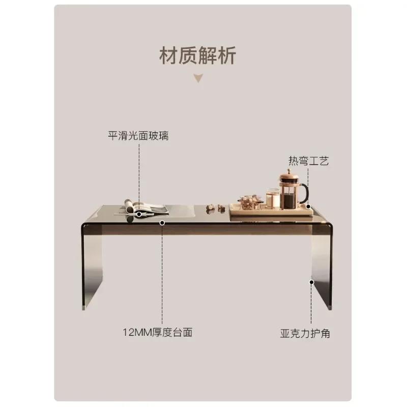 Nouvelle table basse en verre salon ménage rectangulaire petit appartement simple moderne mini burea