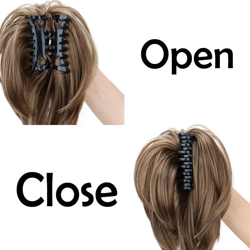 WIGSIN – chouchous synthétiques en désordre, Chignon court et droit, queue de cheval, Extensions cap