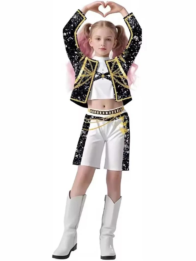 Ensemble cosplay dessin animé filles 3-12 ans - Costume jeu de rôle Kpop et spectacle scène