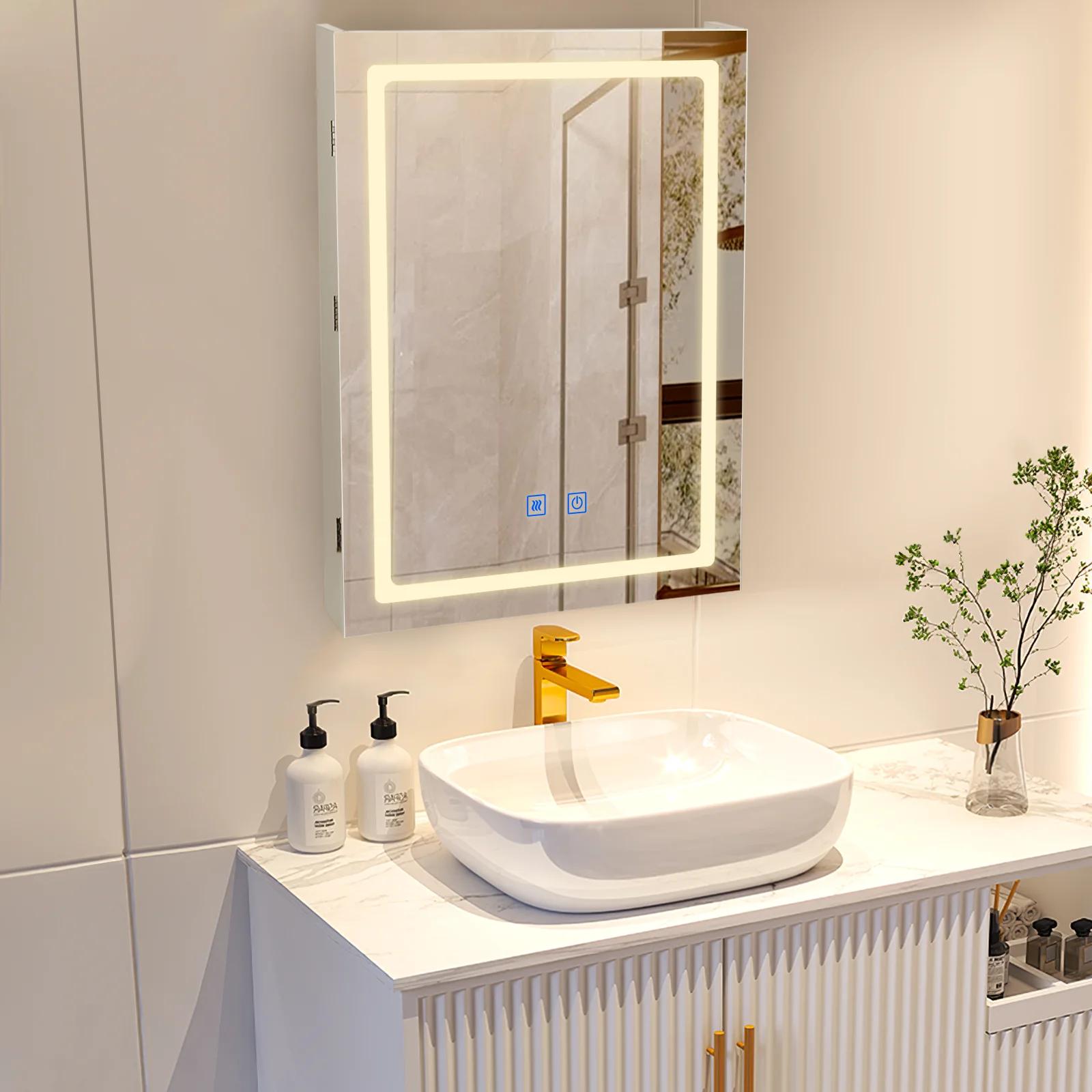 VOWNER HOMedicine-armoire avec lumières LED et miroir, avec étagère réglable, dél'offre buage, mode 