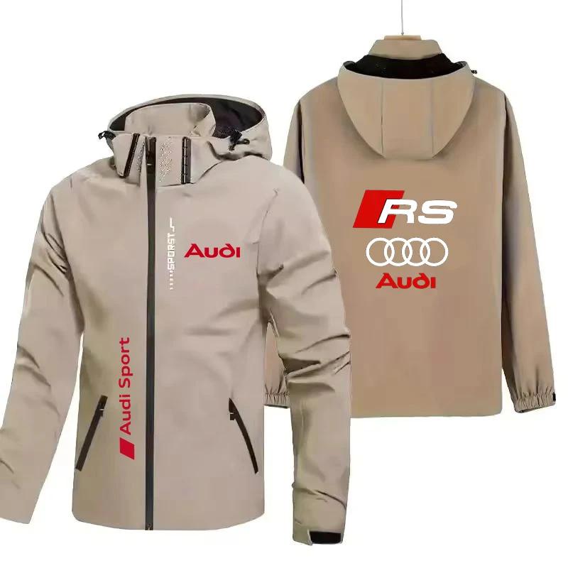 Veste AUDI pour Homme, Imperméable et Coupe-Vent, pour le Printemps et l'Automne, Vêtement de Sport 