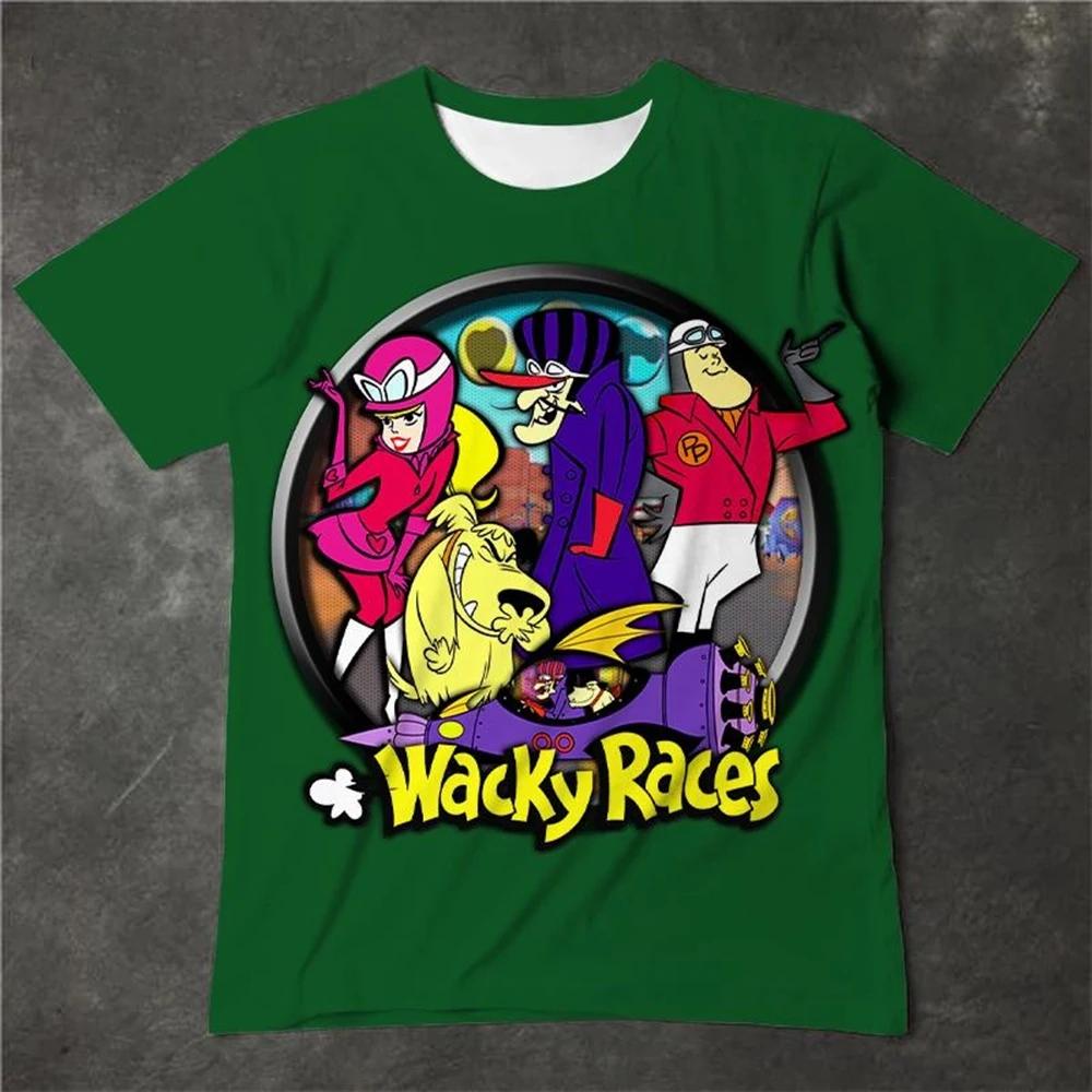 T-shirt à manches courtes avec motif amusant de dessin animé mignon, impression 3D, décontracté et c