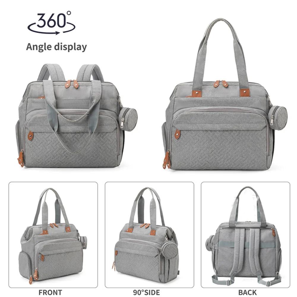 PANGDUBE grande taille maman papa sac à dos bébé sacs à couches avec sucette sac à couches pour bébé