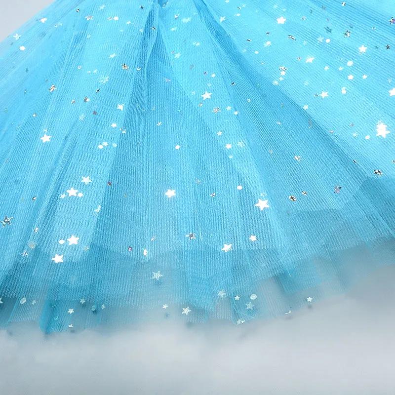 Jupe Tutu de danse à paillettes pour enfants, 3 couches de Tulle, en mousseline de soie, pour enfant