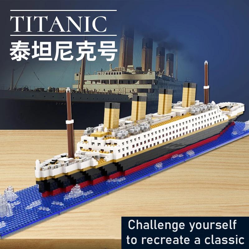 Kit de modèle de brique de soleil de croisière de puzzle de Titanic pour garçon et fille, jouet d'as