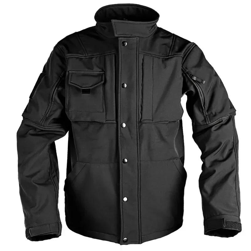 DulShlavabo-Veste coupe-vent à coque souple pour homme avec plusieurs poches, manteau coupe-vent, do