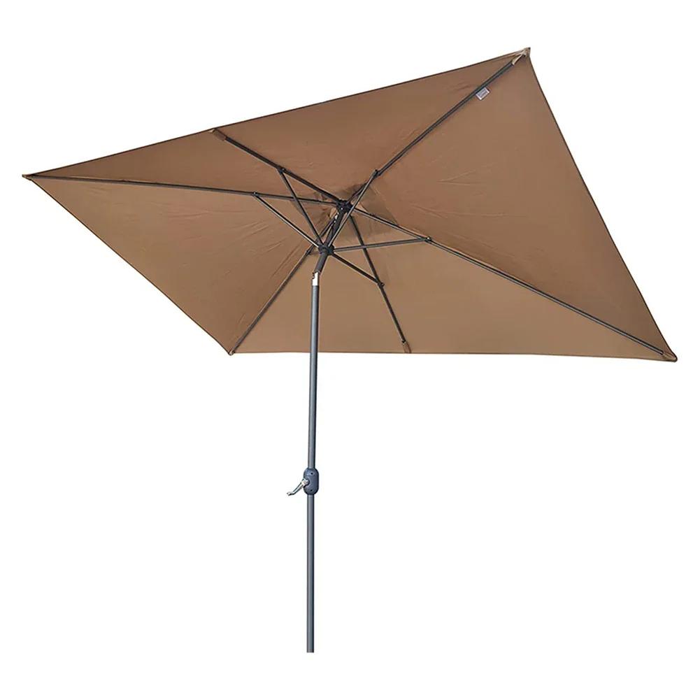 Parasol de jardin blanc pour réunions extérieures, grand couvercle de parapluie, processus d'install