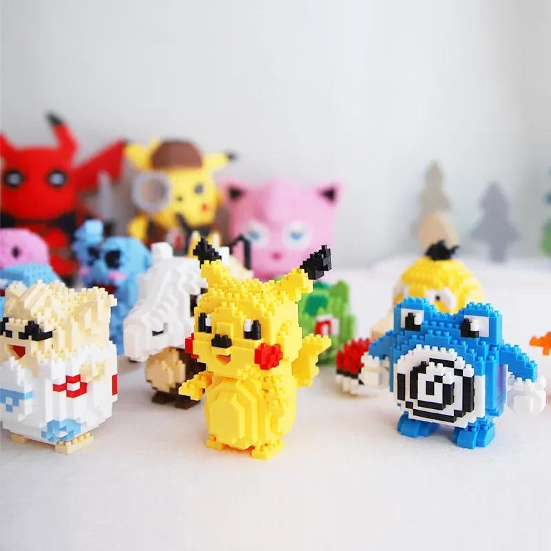 Micro blocs de construction Pokemon Marowak Jigglypuff Gengar Mudkip Piplup Raichu Gyarados Pikachu,