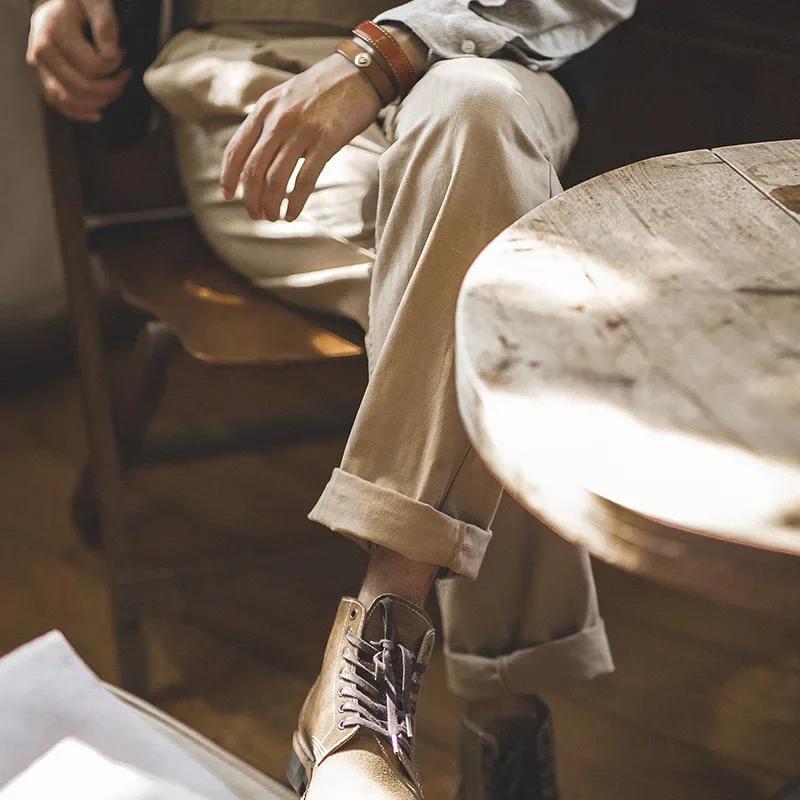 Maden Vintage kaki Gurkha pantalon réglable taille haute décontractée Cargo pantalon de travail clas