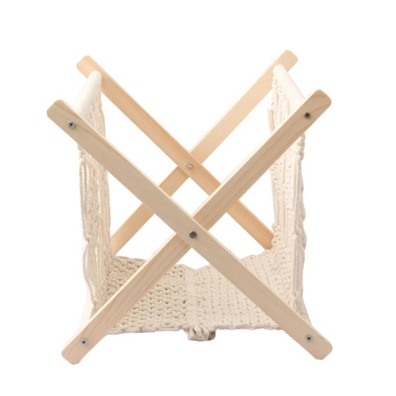 Porte-revues en macramé, style Boho, panier rangement sur pied pour journaux, livraison directe