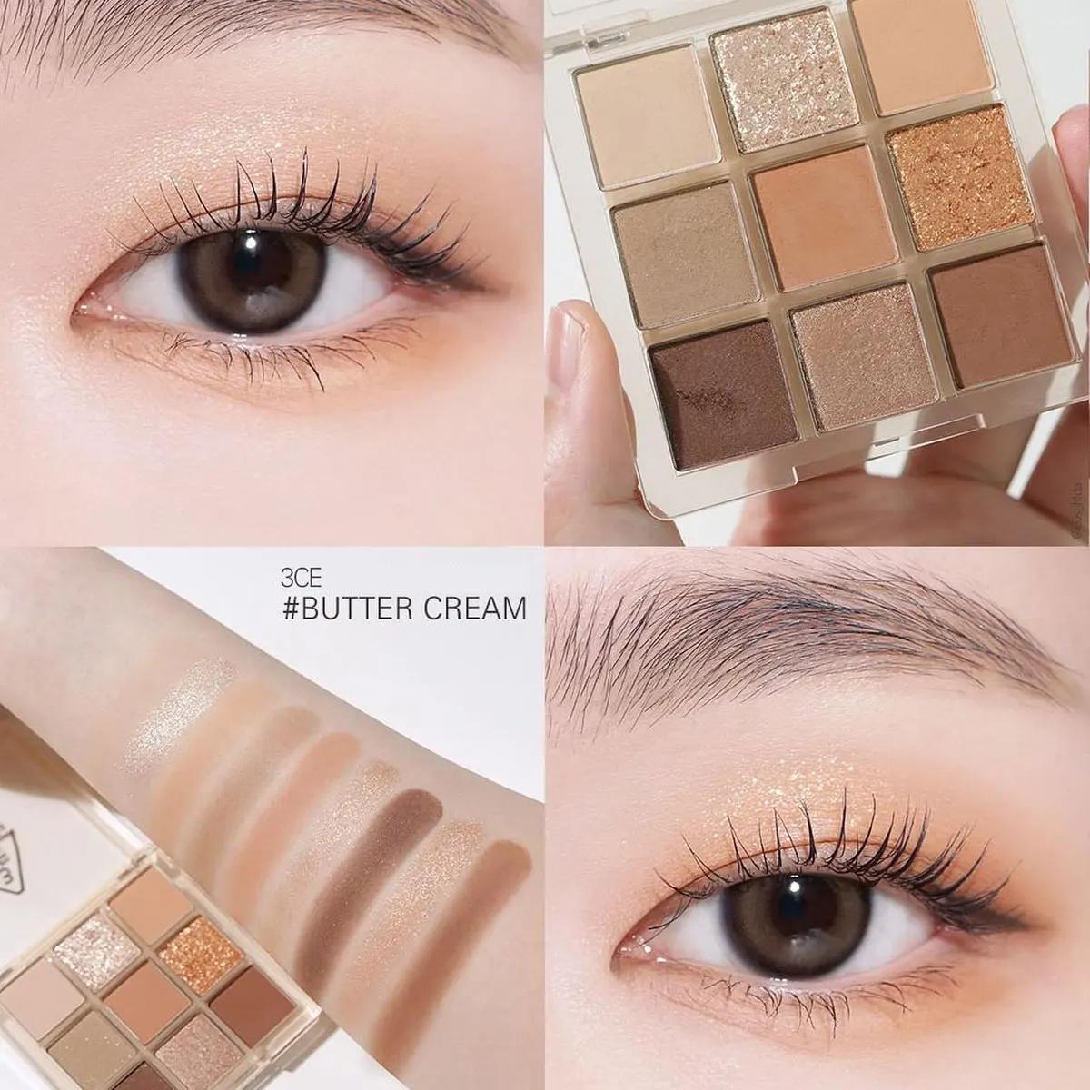 [Soldes] Palette de fards à paupières 3CE Multi Eye Color Palette BUTTER CREAM, crémeuse et hautemen