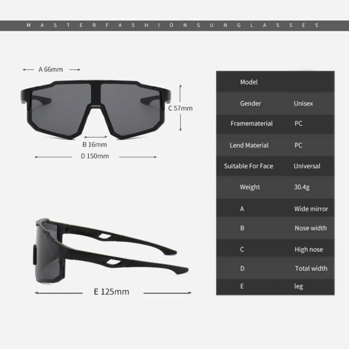 Nouvelles lunettes de soleil de cyclisme grand cadre UV400 nuances Protection UV Sports de plein air