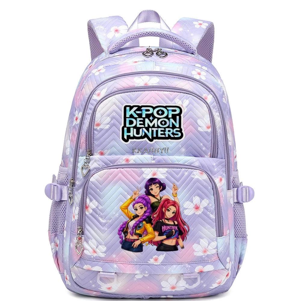 KPop Demon Hunters Sac à dos imperméable de grande capacité pour femmes et filles, sac à dos léger p