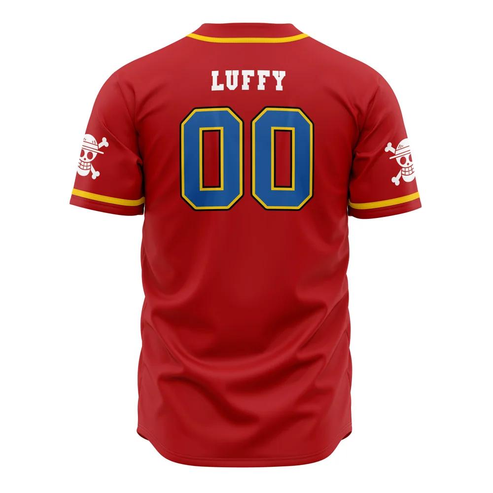 T-shirt de sport ample et respirant à manches courtes One Piece Luffy, nouvelle collection été, pour