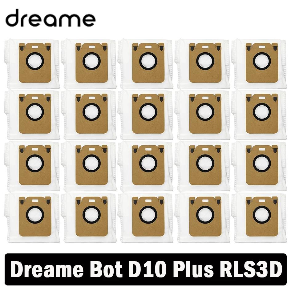 Sac à poussière pour aspirateur Robot Dreame Bot D10 Plus, accessoires RLS3D, sacs sales, pièces de 
