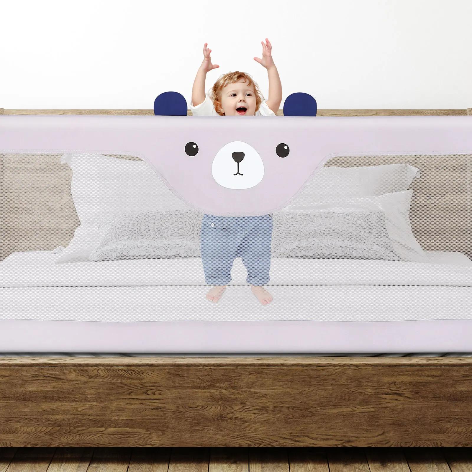 1 barrière de lit pour enfants, barrière de lit pour tout-petits réglable en hauteur, protection con