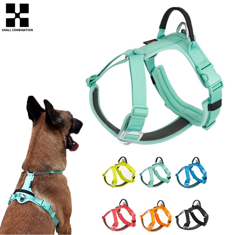 PETIT COMBINATION Harnais pour animaux de compagnie sans traction Harnais réfléchissant en nylon pou