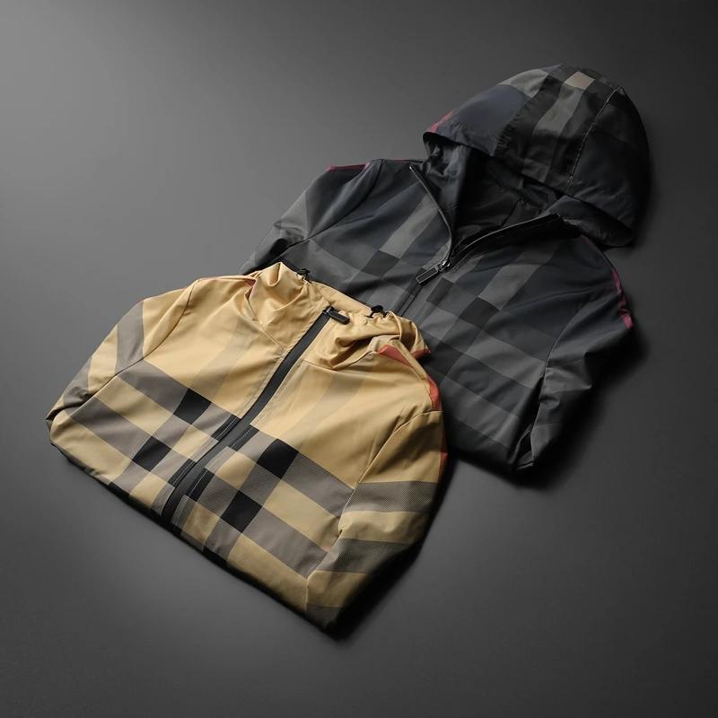 Veste rayée à la mode de style coréen, veste à capuche avec fermeture éclair de haute qualité, veste