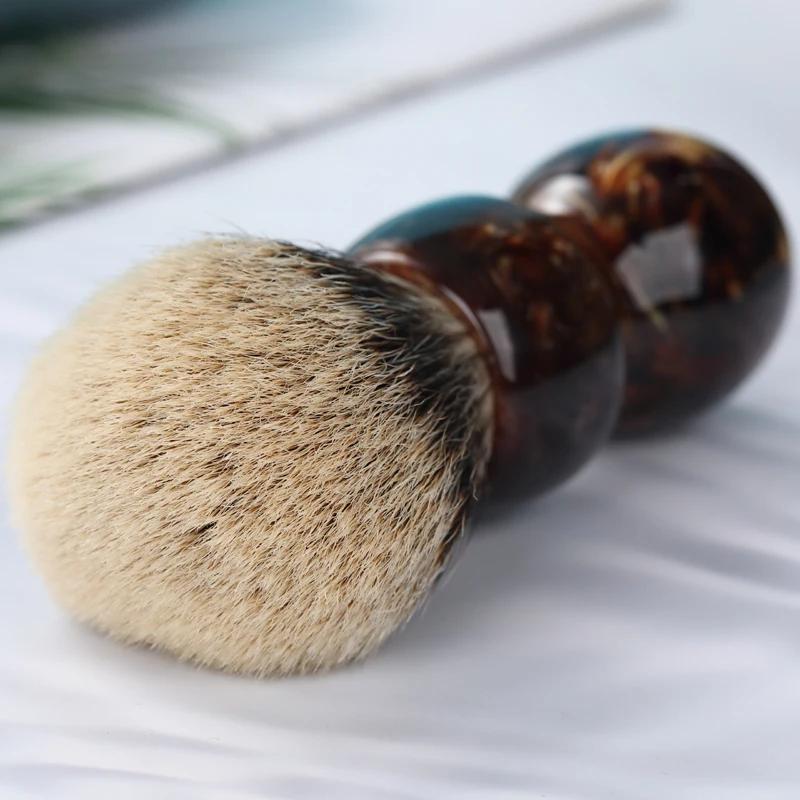 YAQI Caramel 26MM deux bandes poils de blaireau hommes brosse de rasage humide