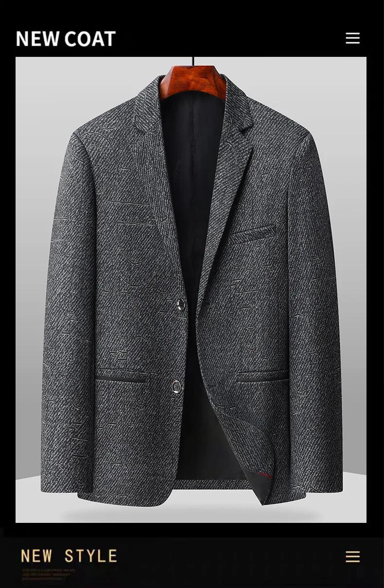Le nouveau blazer de costume ajusté pour homme, à deux boutons et à simple boutonnage, idéal pour le
