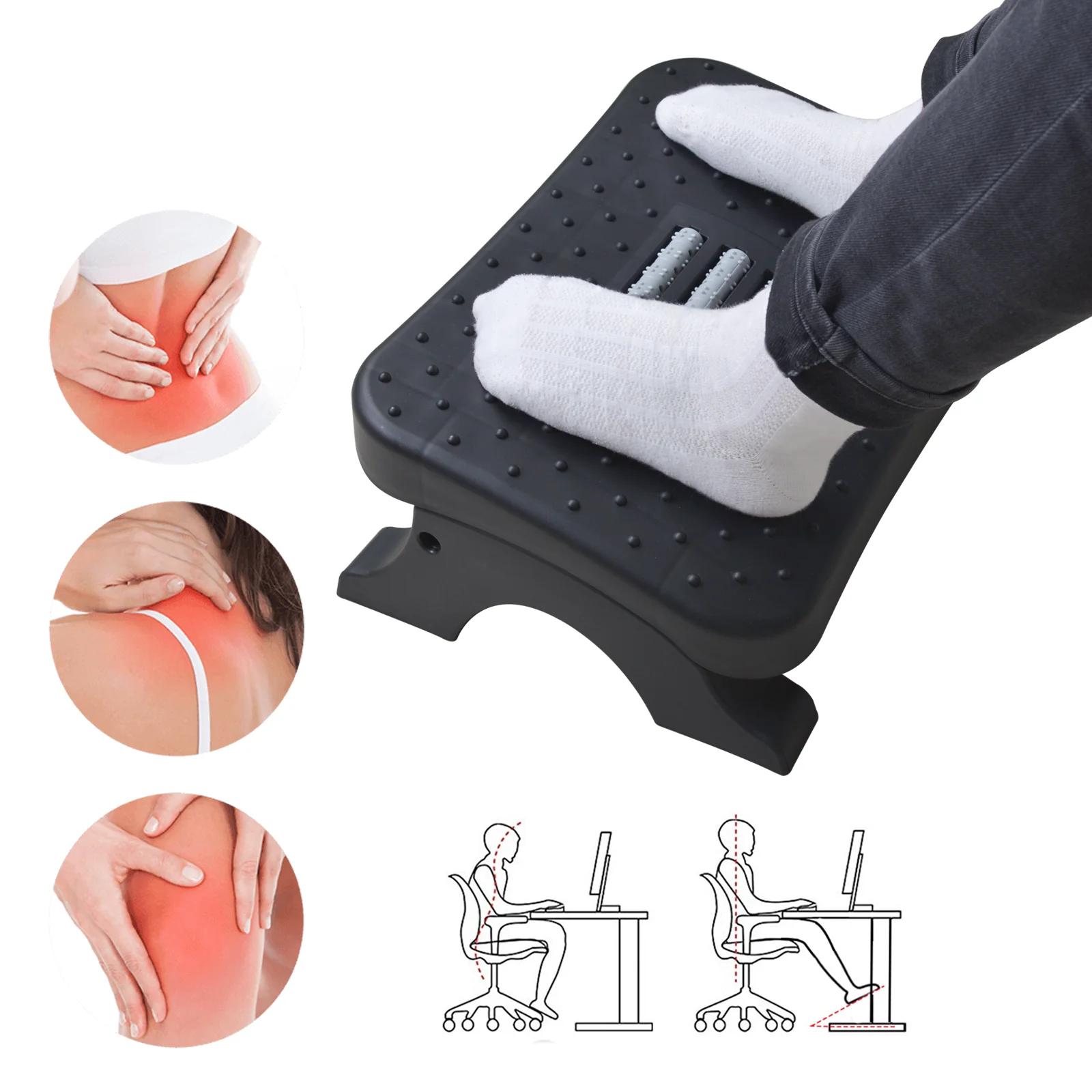 Repose-pieds ergonomique sous le bureau, rouleaux de massage, instituts d'assistance des jambes, tab