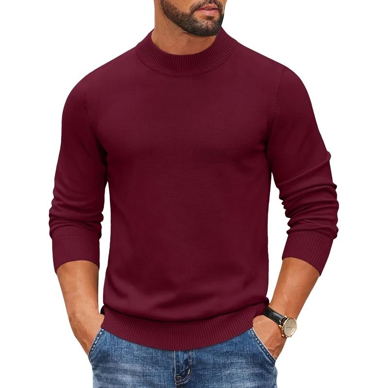 Jeu d'animaux hommes faux col roulé chemisier froid tricots pull pull décontracté robe mince pull ch