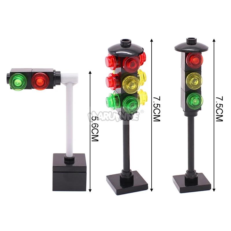 Marumine – mini blocs de construction accessoires bloc MOC panneau lumineux de signalisation routièr