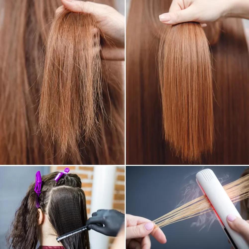 Fer de soins capillaires ultrasonique à infrarouge, récupération du traitement des cheveux endommagé