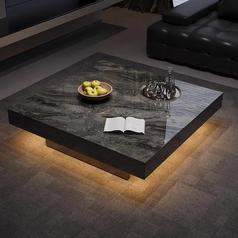 Table basse minimaliste Unique de luxe design moderne Table basse nordique esthétique debout mobile 