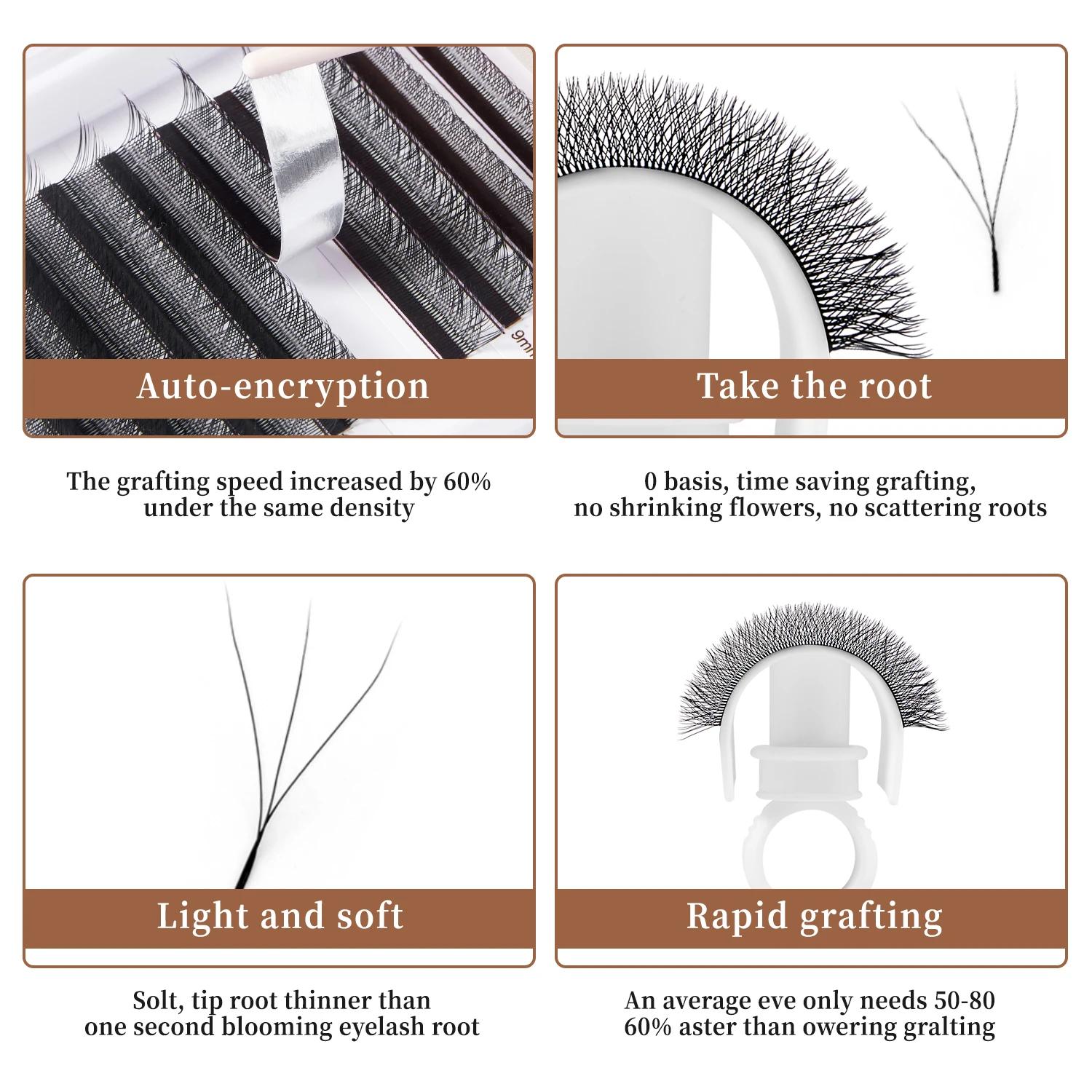 SEXYSHEEP 10 étuis/Lot C D Curl 3D 4D 5D 6D Faux cils de vison Extension cils individuels Faux cils 
