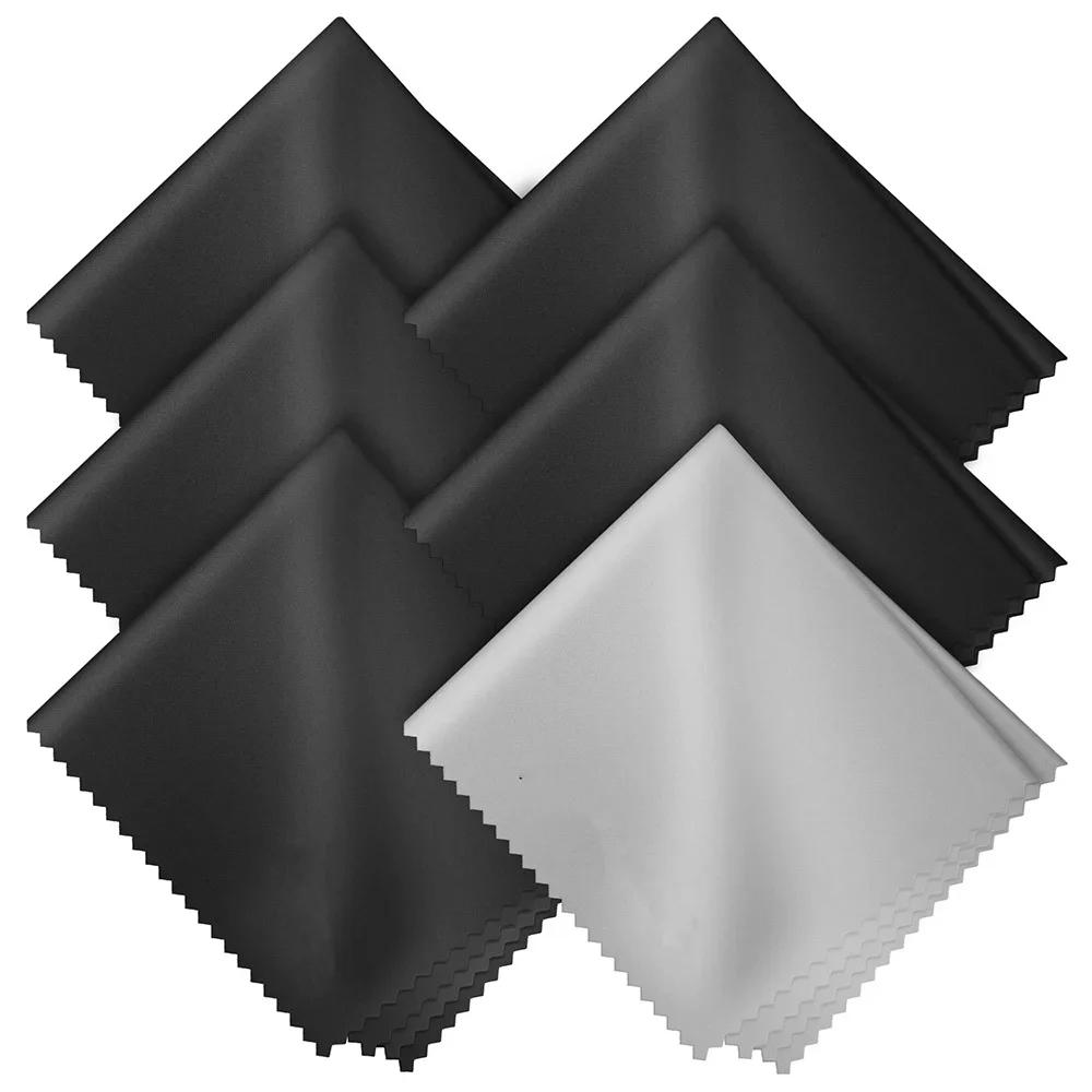 Chiffon de nettoyage en microfibre noir/gris, 15x15cm, pour lunettes de soleil, accessoires d'object