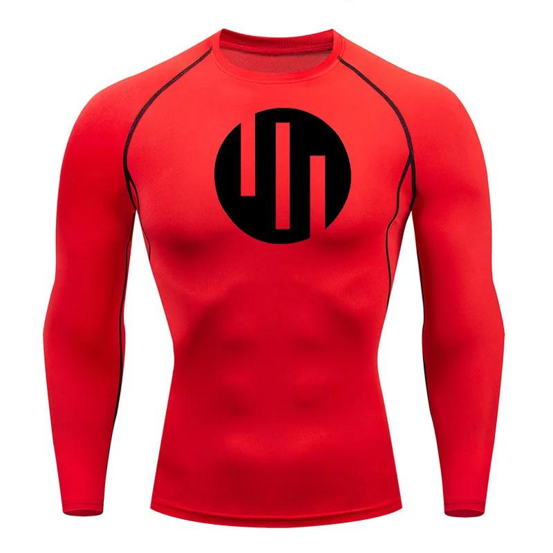 T-shirt de compression à manches longues pour homme – Idéal pour l'entraînement, la gym, la course –