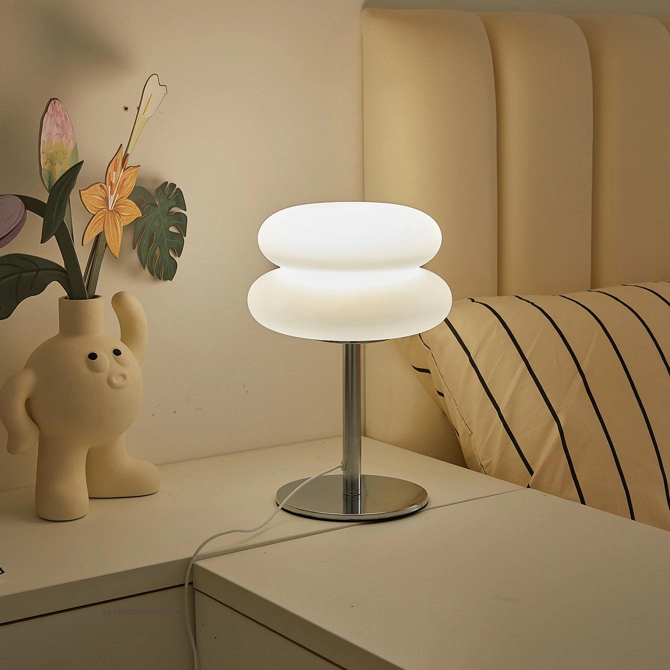 Bauhaus lampe de table abat-jour en plastique chambre chevet salon lampe champignon nordique 9 nivea