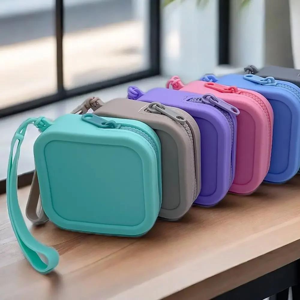 Portefeuille de rangement Vintage en Silicone, porte-monnaie, fermeture éclair étanche, sac pour éco