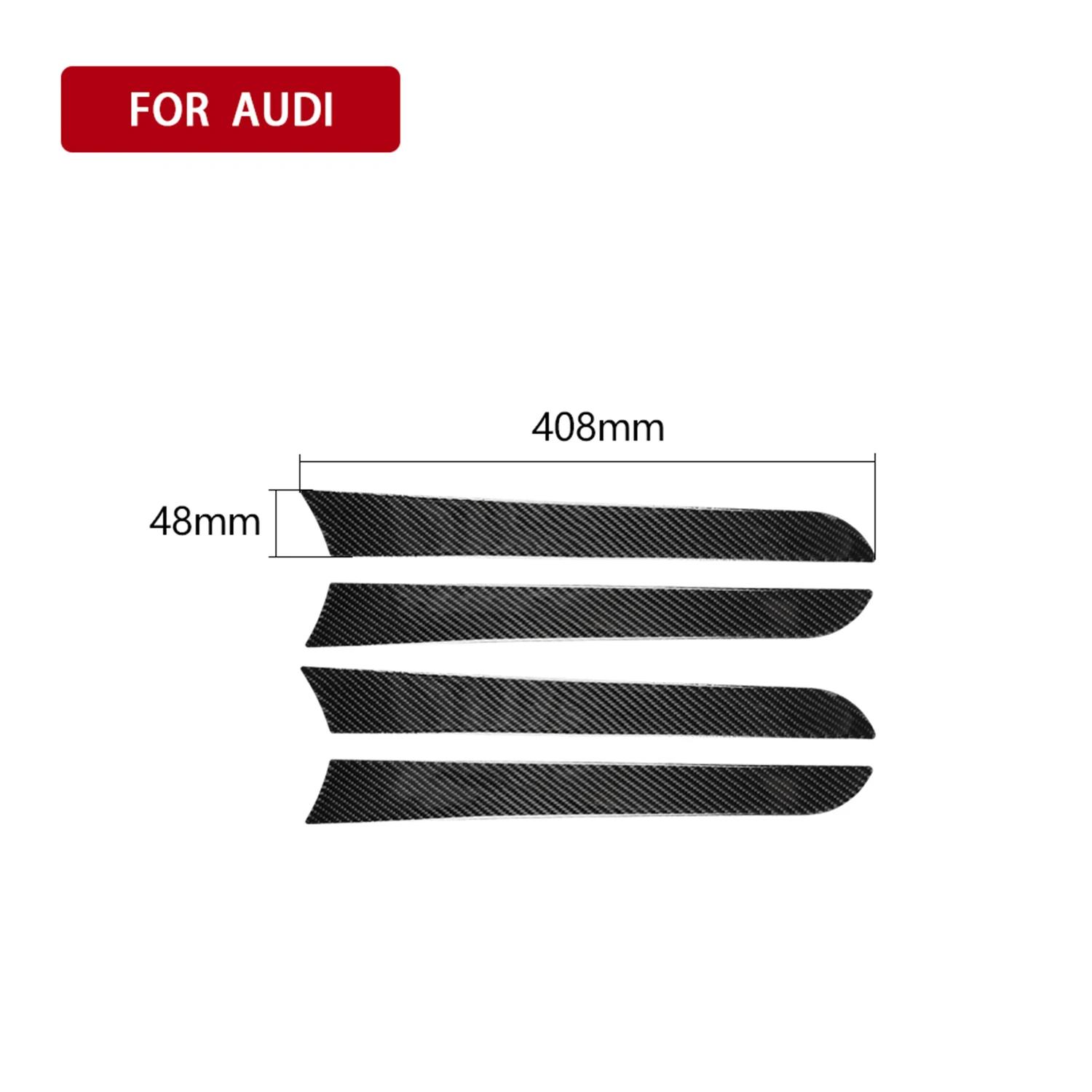 Revêtement d'habillage de panneau de porte de fenêtre en Fiber de carbone, pour Audi A4 B8 A5 2010 2