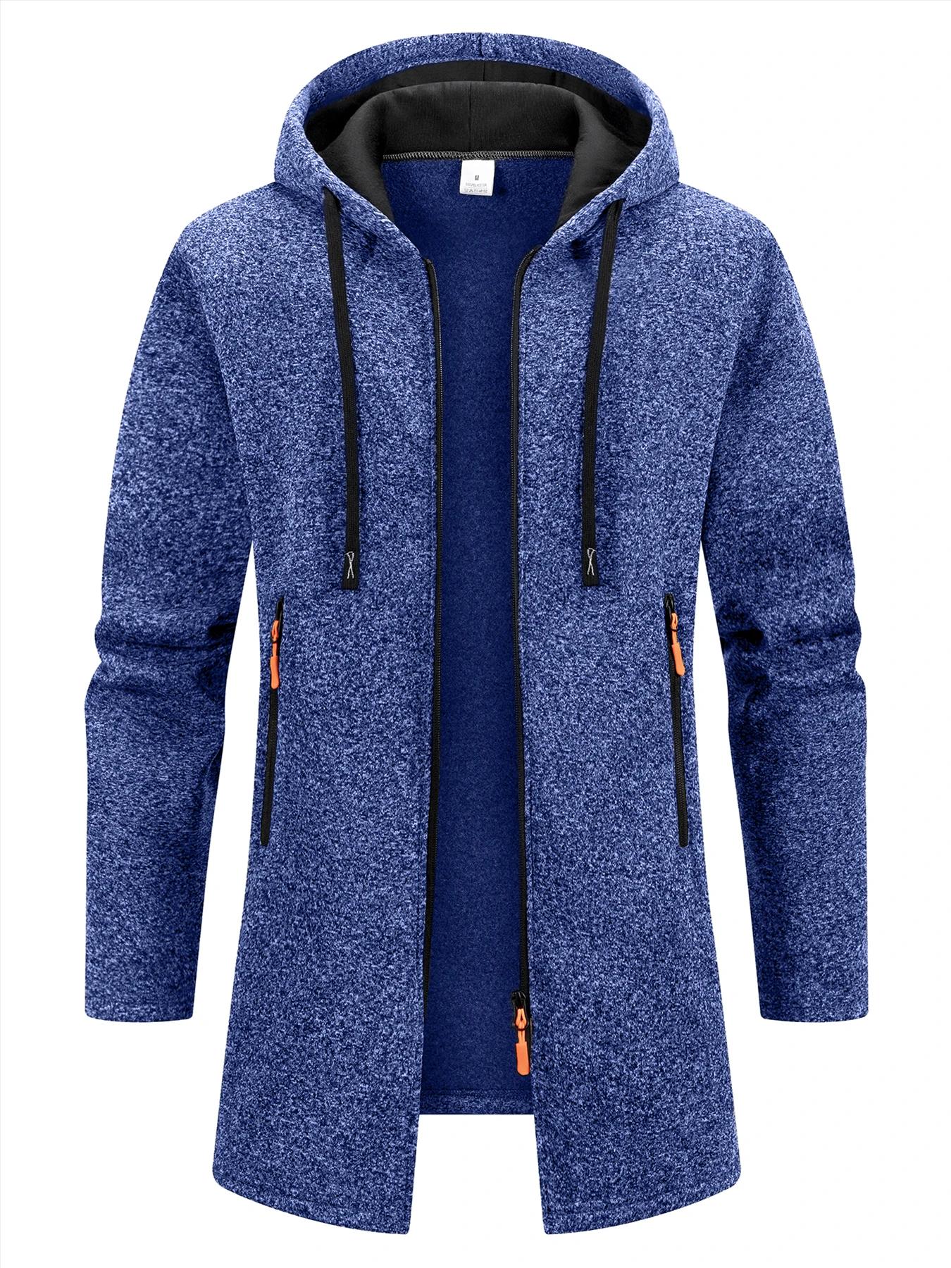 Sweat-shirt à manches longues pour homme, Streetwear, fermeture éclair, capuche, surdimensionné, cha